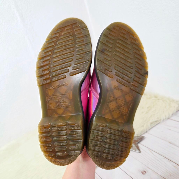 Dr. Martens 1461 Iced Metallic Mallow Pink Oxford shoes lace up iridescent 7 NEW - Picture 9 of 10